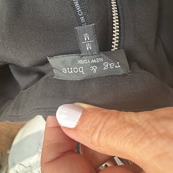 Rag & bone Irina Zipper Strapless Top Black Medium - Picture 7 of 7